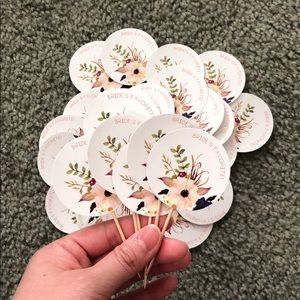 Cake topper with stick